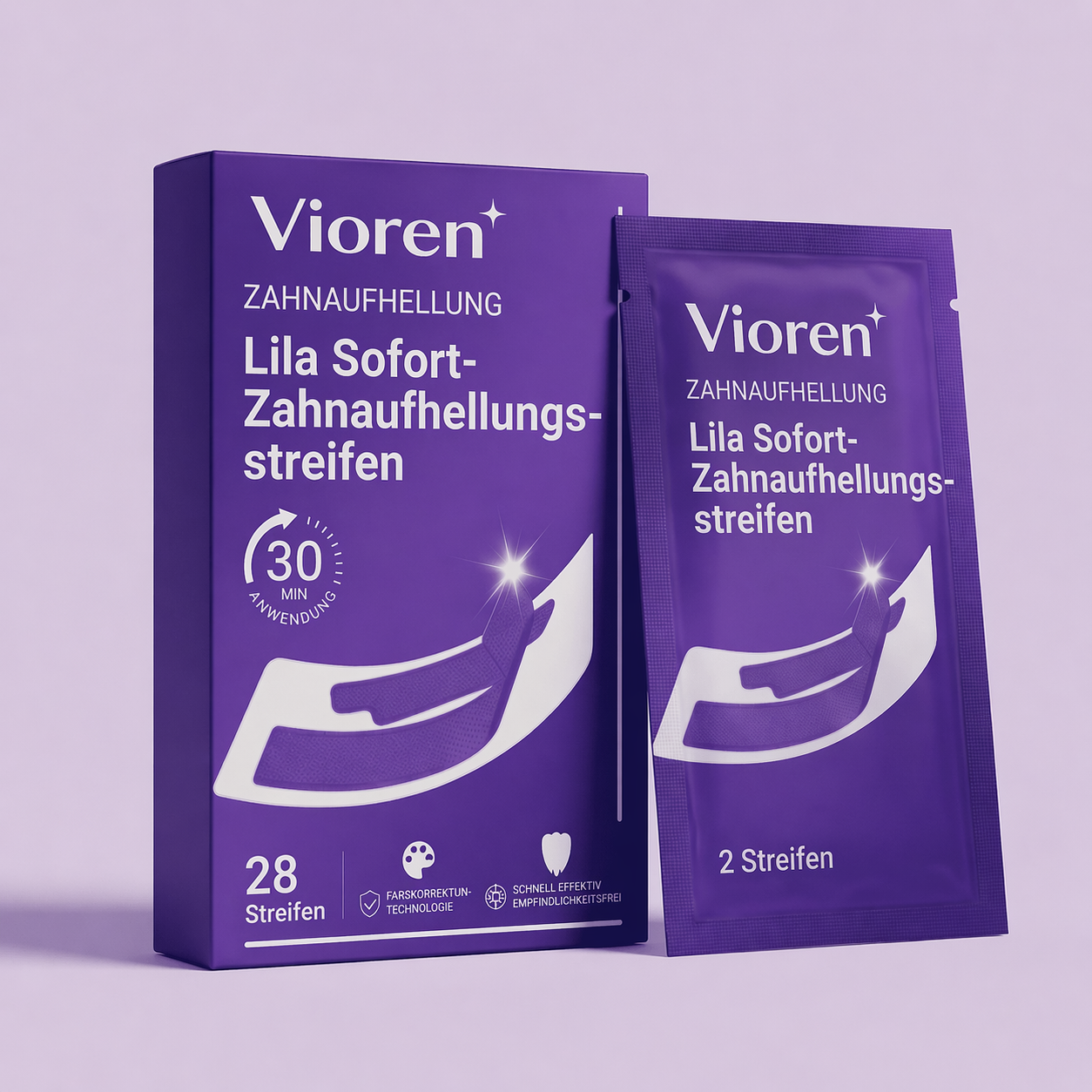 Vioren - Lila Zahnweiß-Streifen